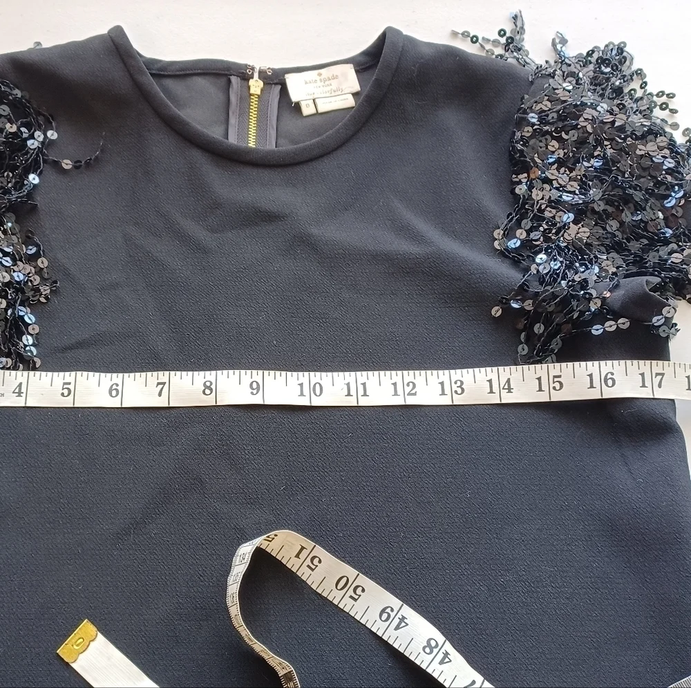 Kate Spade Sequin Sleeves Cocktail Party Sz 0 Evening Blouse